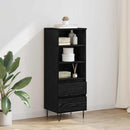Highboard med skuffe Sort eg 40 x 36 x 110 cm Konstrueret træ