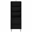 Highboard med skuffe Sort eg 40 x 36 x 110 cm Konstrueret træ