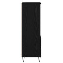 Highboard med skuffe Sort eg 40 x 36 x 110 cm Konstrueret træ