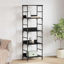 Bogreol Sort eg 50 x 33 x 153 cm Konstrueret træ