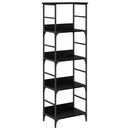 Bogreol Sort eg 50 x 33 x 153 cm Konstrueret træ