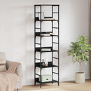 Bogreol Sort eg 50 x 33 x 188,5 cm Konstrueret træ