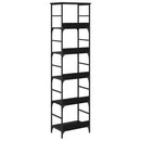 Bogreol Sort eg 50 x 33 x 188,5 cm Konstrueret træ