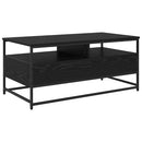 Sofabord med skuffe Sort eg 100 x 51 x 45 cm Konstrueret træ