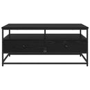 Sofabord med skuffe Sort eg 100 x 51 x 45 cm Konstrueret træ