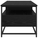 Sofabord med skuffe Sort eg 100 x 51 x 45 cm Konstrueret træ