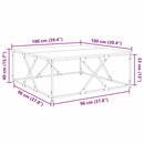 Sofabord Gammelt træ 100 x 100 x 40 cm Konstrueret træ