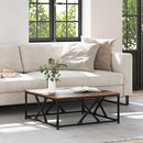 Sofabord Gammelt træ 70 x 70 x 30 cm Konstrueret træ