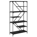 Bogreol Sort eg 91 x 36 x 176 cm Konstrueret træ