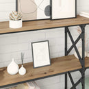 Konsolbord Artisan Egetræ 156 x 28 x 80,5 cm Konstrueret træ