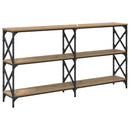 Konsolbord Artisan Egetræ 156 x 28 x 80,5 cm Konstrueret træ