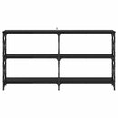 Konsolbord Sort eg 156 x 28 x 80,5 cm Konstrueret træ