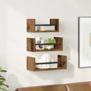 Væghyldesæt 3 pcs Gammelt træ 40x16x14cm Konstrueret træ