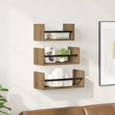 Væghyldesæt 3 pcs Artisan Egetræ 40x16x14cm Konstrueret træ