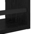 Væghyldesæt med hylde 3 pcs Sort eg 40x16x14cm Konstrueret træ