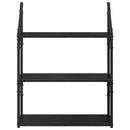 Væghylde med hylde Sort eg 60 x 21 x 78,5 cm Konstrueret træ