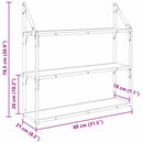 Væghylde Gammelt træ 80 x 21 x 78,5 cm Konstrueret træ