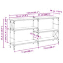 Konsolbord Gammelt træ 150 x 29 x 76,5 cm Konstrueret træ