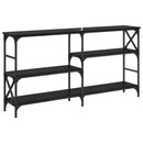 Konsolbord Sort eg 150 x 29 x 76,5 cm Konstrueret træ