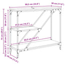 Konsolbord Artisan Egetræ 88,5 x 30 x 75 cm Konstrueret træ