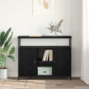 Sideboard Sort eg 100 x 35 x 80 cm Konstrueret træ