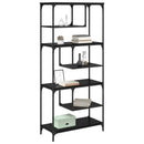 Bogreol Sort eg 81 x 36 x 176 cm Konstrueret træ