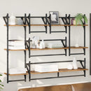 Væghyldesæt 6 pcs Gammelt træ 100 x 25 x 30 cm Konstrueret træ