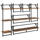 Væghyldesæt 6 pcs Gammelt træ 100 x 25 x 30 cm Konstrueret træ
