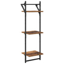 Væghyldesæt 6 pcs Gammelt træ 100 x 25 x 30 cm Konstrueret træ