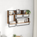 Væghyldesæt 4 pcs Gammelt træ 65 x 25 x 30 cm Konstrueret træ