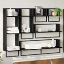 Væghyldesæt 6 pcs Sort eg 100 x 25 x 30 cm Konstrueret træ