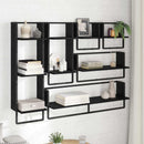 Væghyldesæt 6 pcs Sort eg 100 x 25 x 30 cm Konstrueret træ