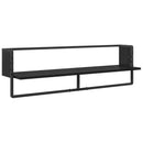 Væghyldesæt 6 pcs Sort eg 100 x 25 x 30 cm Konstrueret træ