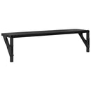 Væghylder 2 stk. Sort eg 60 x 15 x 15,5 cm Konstrueret træ