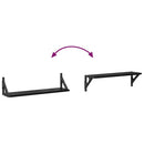 Væghylder 2 stk. Sort eg 60 x 15 x 15,5 cm Konstrueret træ