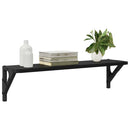 Væghylder 2 stk. Sort eg 60 x 15 x 15,5 cm Konstrueret træ