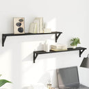 Væghylder 2 stk. Sort eg 80 x 15 x 15,5 cm Konstrueret træ