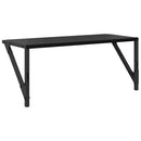 Væghylder 2 stk. Sort eg 60 x 25 x 25,5 cm Konstrueret træ
