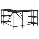 Bord Sort eg 139 x 139 x 75 cm Konstrueret træ