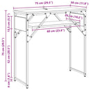 Konsolbord Artisan Egetræ Konstrueret træ 75x30x75cm