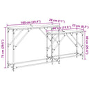 Konsolbord 2 stk. Gammelt træ 100 x 28 x 75 cm Konstrueret træ