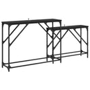 Konsolbord 2 pcs Sort eg 100 x 28 x 75 cm Konstrueret træ