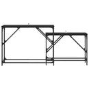 Konsolbord 2 pcs Sort eg 100 x 28 x 75 cm Konstrueret træ