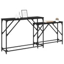 Konsolbord 2 pcs Sort eg 100 x 28 x 75 cm Konstrueret træ