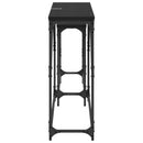 Konsolbord 2 pcs Sort eg 100 x 28 x 75 cm Konstrueret træ