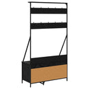 Tøjstativ Sort eg 100 x 41 x 184 cm Konstrueret træ