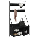 Tøjstativ Sort eg 100 x 41 x 184 cm Konstrueret træ