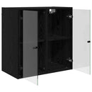 Vægskab 68 x 37 x 68,5 cm Konstrueret træ Sort eg