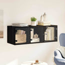 Vægskab 102 x 37 x 35 cm Konstrueret træ Sort eg