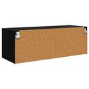 Vægskab 102 x 37 x 35 cm Konstrueret træ Sort eg